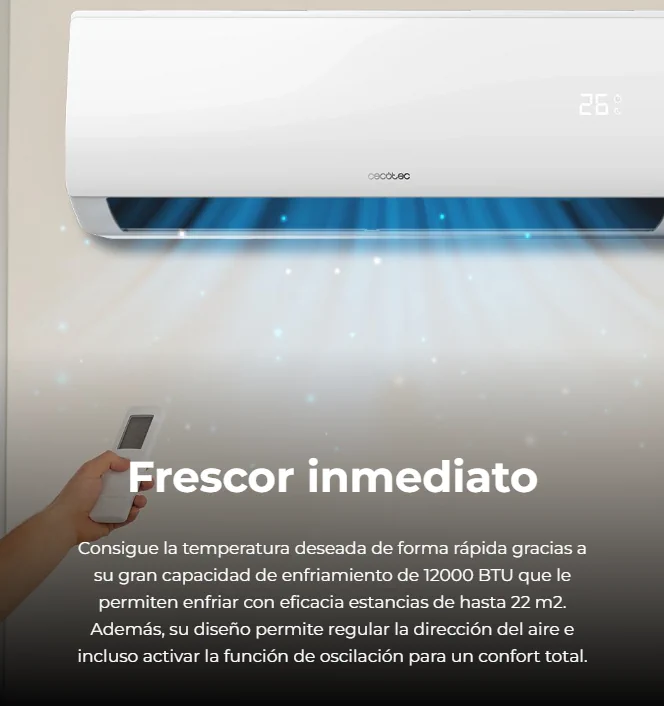 Control remoto de los Aires Acondicionados AirClima Smartfresh de Cecotec